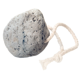 Pimpstein fra vulkansk lava hvit