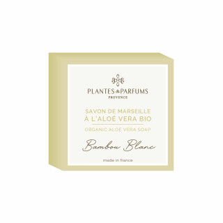 White Bamboo Marseille Soap with Aloe Vera - Oil 100 gr (stykkesåpe)