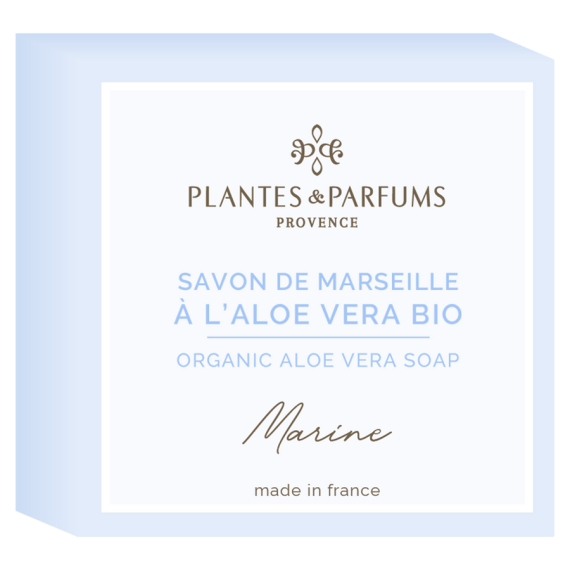 Marine Stranda Marseille Soap med Aloe Vera 100gr (stykkesåpe) i en tinnboks