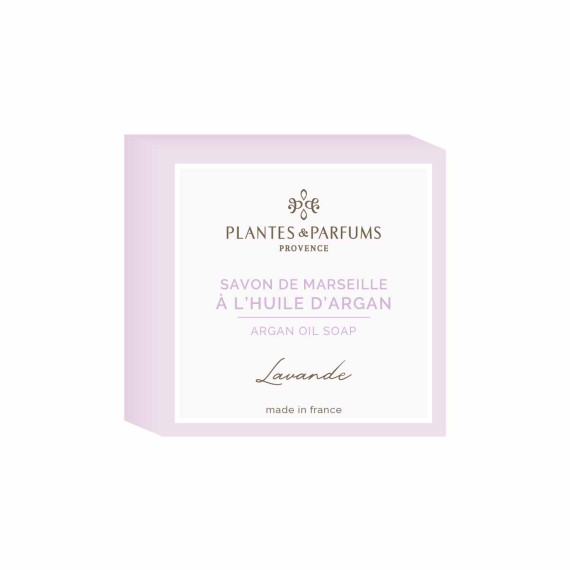 Lavender Eng Marseille Soap med olivenolje 100g (stykkesåpe) i en tinnboks