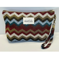Toalettmappe Stor M115-51  zigzag fargefull