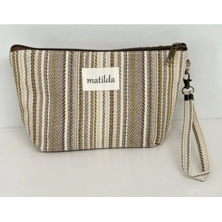 Toalettmappe Medium M101-72 Beige stripet