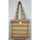 Totebag med glidelås M106-35  zigzag gul