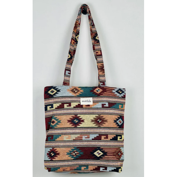 Totebag med glidelås M106-34 texmex