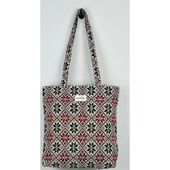 Totebag med glidelås M106-30 Hardanger rose
