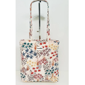 Tote bag med glidelås M106-27 Blomstereng