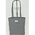 Totebag med glidelås M106-25 sorte ruter