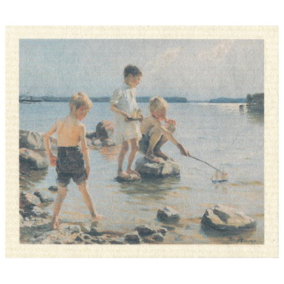 Cellulose klut Eco Gutter på stranden