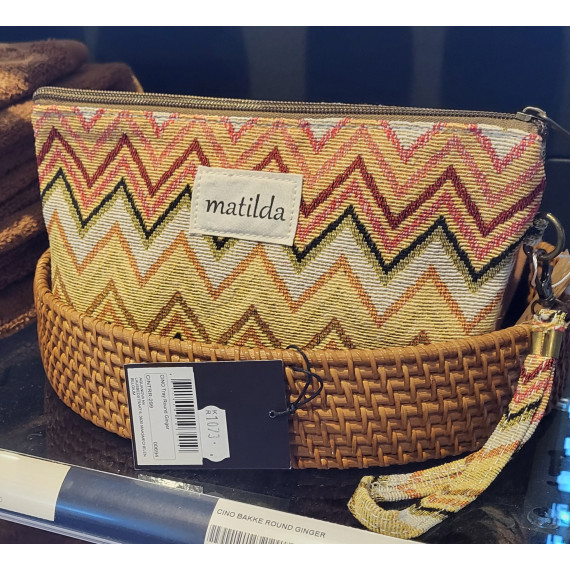 Toalettmappe Medium M101-35 zigzag gul