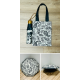 Paraply liten med veske M382-79 Sort Paisley
