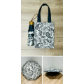 Paraply liten med veske M382-79 Sort Paisley