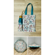 Paraply liten med veske M382-72 blomstereng