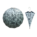 Paraply med håndtak M383-79 Sort Paisley