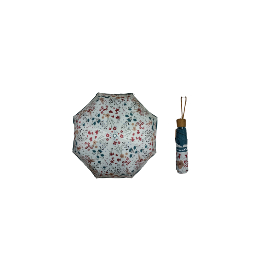 Paraply liten med veske M382-72 blomstereng