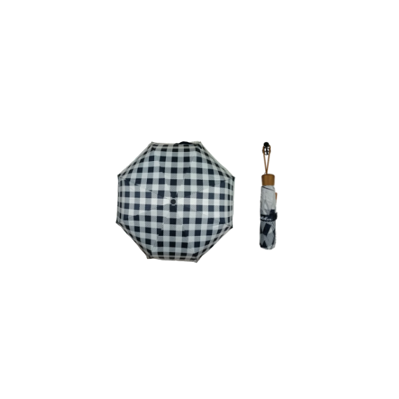 Paraply liten med veske M382-25 Sorte ruter