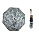 Paraply liten med veske M382-79 Sort Paisley