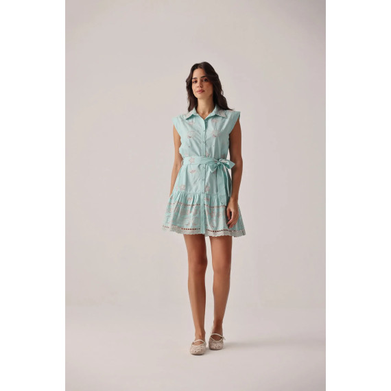 Kjole Vega Mini Dress - Aqua
