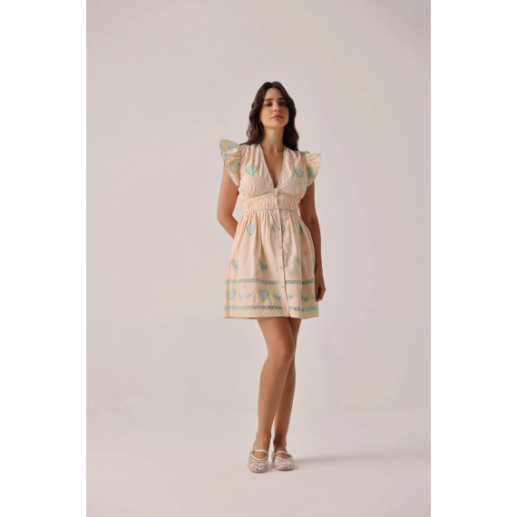 Kjole Estella Mini - Peach