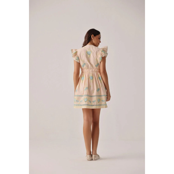 Kjole Estella Mini - Peach