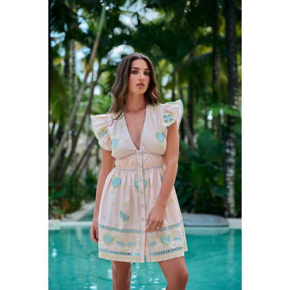 Kjole Estella Mini - Peach
