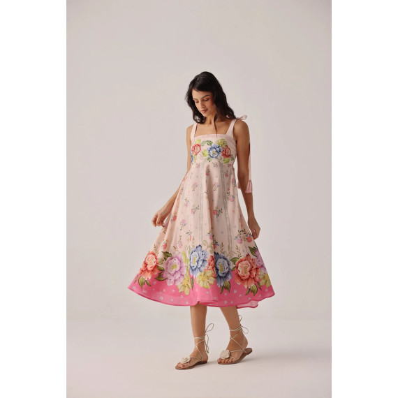 Kjole Nora Midi Dress - Bloom