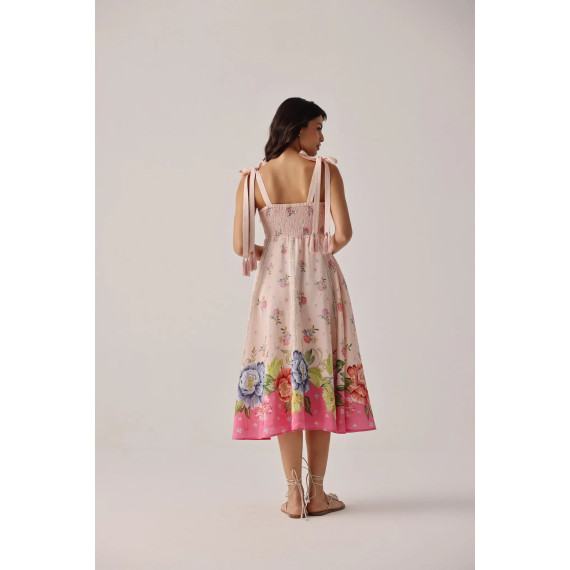 Kjole Nora Midi Dress - Bloom