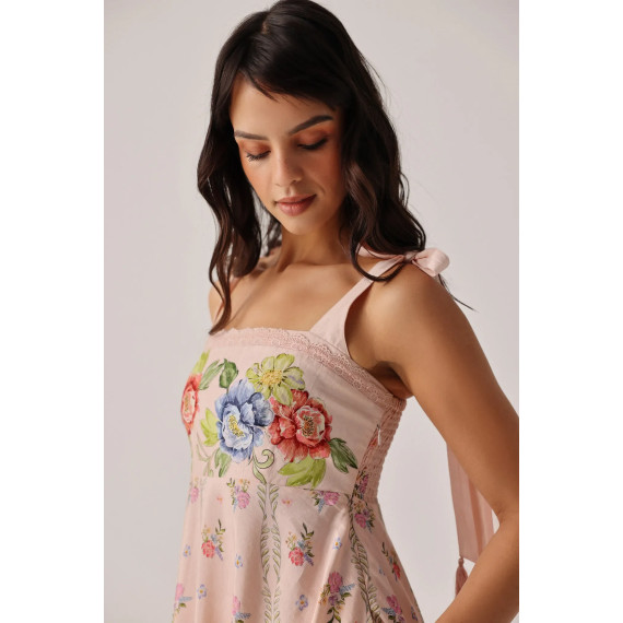 Kjole Nora Midi Dress - Bloom