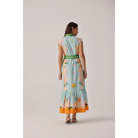 Lang kjole Vega Maxi Dress - Azure