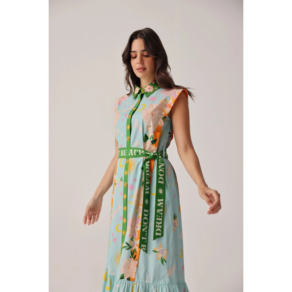 Lang kjole Vega Maxi Dress - Azure