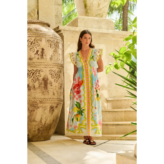 Lang kjole Estella Maxi Dress - Summer Zest