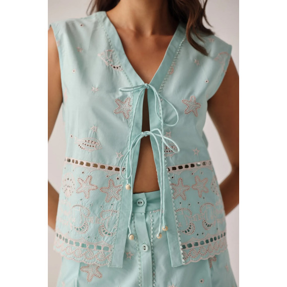 Topp Kaia Top - Aqua