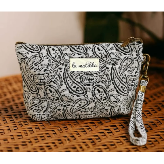 Toalettmappe Stor M115-79 Sort Paisley