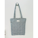 Totebag med glidelås M106-113 Turkise rundinger