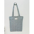 Totebag med glidelås M106-113 Turkise rundinger
