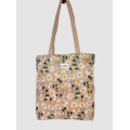 Tote bag med glidelås  M406-120 Beide ruter med broderier