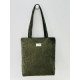 Totebag med glidelås M106-126 Mørk grønn med blader