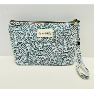 Toalettmappe Medium M101-80 Grønn Paisley