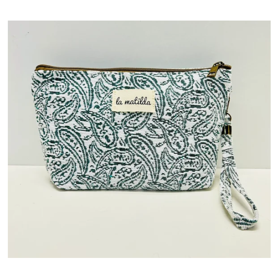 Toalettmappe Medium M101-80 Grønn Paisley