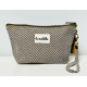 Toalettmappe Medium M101-12 Beige & Brun vevet