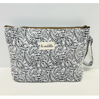 Toalettmappe Stor M115-79 Sort Paisley