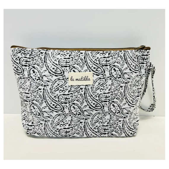 Toalettmappe Stor M115-79 Sort Paisley