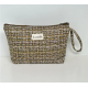 Toalettmappe Stor M115-68 Beige & hvit vev