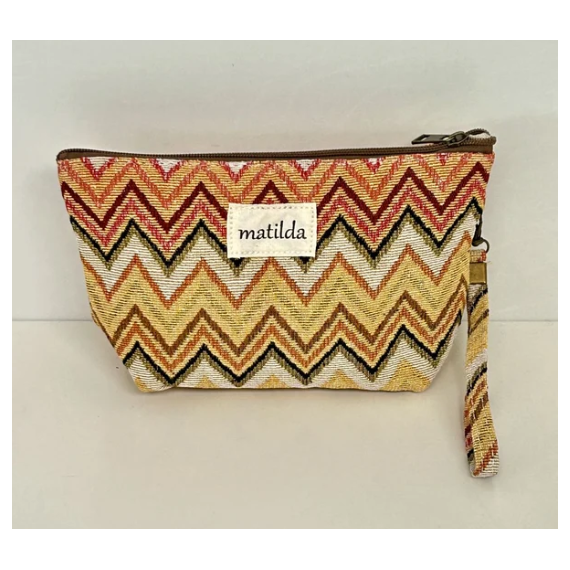 Toalettmappe Medium M101-35 zigzag gul