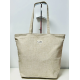 Totebag med glidelås Stor M105-18 Lys beige
