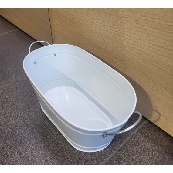 Sink bøtte hvit med håndtak