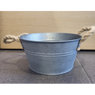 Sink bøtte med hamp hamphåndtak