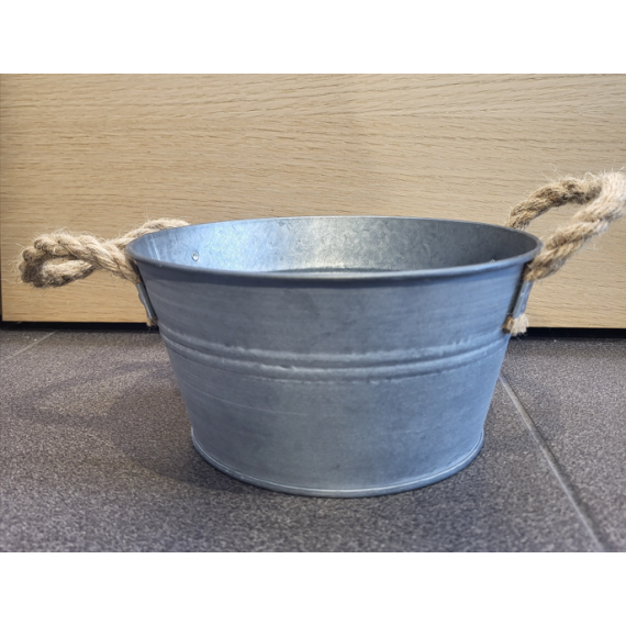 Sink bøtte med hamp hamphåndtak
