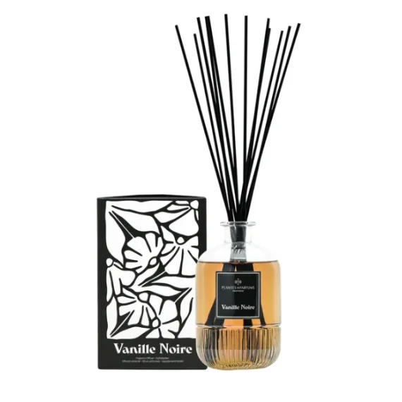 Black VanillaDuftpinner - glassvase 450 ml