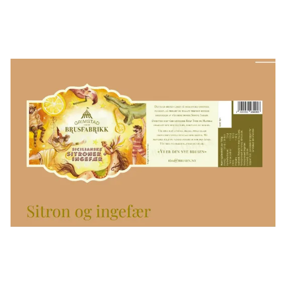 Grimstad brus Sitron og Ingefær 0,33 L