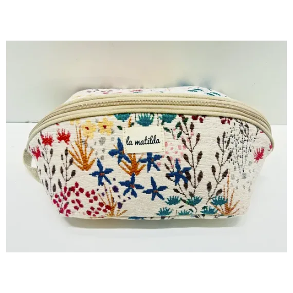 Oval toalettmappe M128-27 Blomstereng
